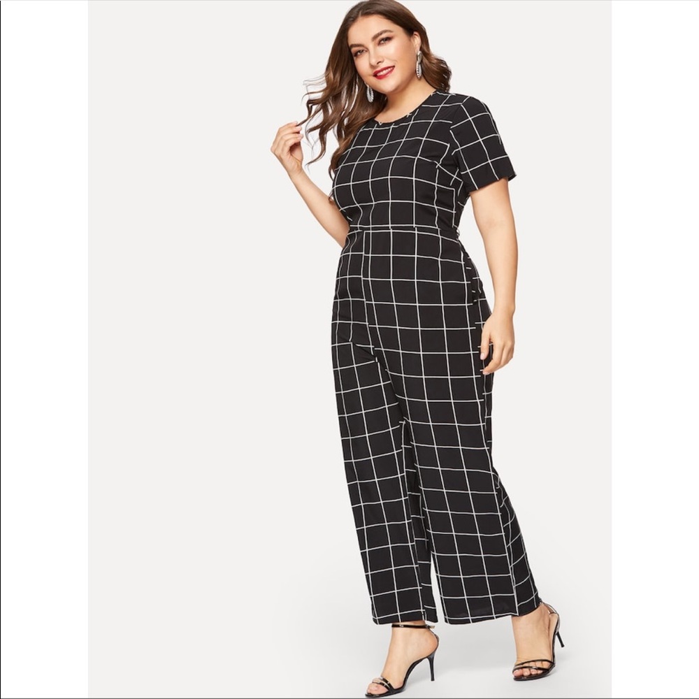 NWOT Plaid Jumsuit